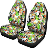 Exotic Tropical Giraffe Pattern Print Universal Fit Car Seat Covers 102422