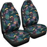 Exotic Tropical Toucan Pattern Print Universal Fit Car Seat Covers 102422
