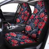 Eyeball Rose Pattern Print Universal Fit Car Seat Covers 102422