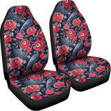 Eyeball Rose Pattern Print Universal Fit Car Seat Covers 102422
