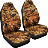 Fall Leaves Hunting Camouflage Print Universal Fit Car Seat Covers 102422