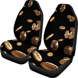 Falling Bitcoin Print Universal Fit Car Seat Covers 102422