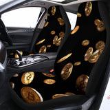 Falling Bitcoin Print Universal Fit Car Seat Covers 102422