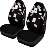 Falling Casino Card Print Universal Fit Car Seat Covers 102422
