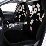 Falling Casino Card Print Universal Fit Car Seat Covers 102422