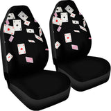 Falling Casino Card Print Universal Fit Car Seat Covers 102422