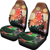 Falling Poker Chips Print Universal Fit Car Seat Covers 102422
