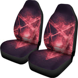 Fiery Reversed Pentagram Print Universal Fit Car Seat Covers 102422