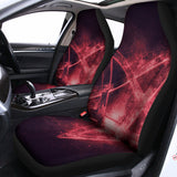 Fiery Reversed Pentagram Print Universal Fit Car Seat Covers 102422