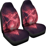 Fiery Reversed Pentagram Print Universal Fit Car Seat Covers 102422