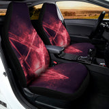 Fiery Reversed Pentagram Print Universal Fit Car Seat Covers 102422