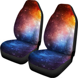 Fiery Universe Nebula Galaxy Space Print Universal Fit Car Seat Covers 102422