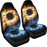 Fire And Ice Sparkle Yin Yang Print Universal Fit Car Seat Covers 102422