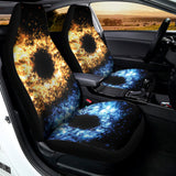 Fire And Ice Sparkle Yin Yang Print Universal Fit Car Seat Covers 102422