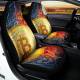 Fire And Water Bitcoin Print Universal Fit Car Seat Covers 102422