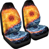 Fire And Water Yin Yang Print Universal Fit Car Seat Covers 102422
