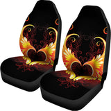 Fire Angel Wings Print Universal Fit Car Seat Covers 102422