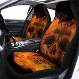 Fire Skull Print Universal Fit Car Seat Covers 102422