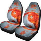 Fire Yin Yang Chinese Zodiac Print Universal Fit Car Seat Covers 102422