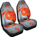 Fire Yin Yang Chinese Zodiac Print Universal Fit Car Seat Covers 102422