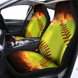 Fireball Softball Print Universal Fit Car Seat Covers 102422