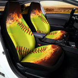 Fireball Softball Print Universal Fit Car Seat Covers 102422