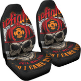 Firefighter Department Skull Print Universal Fit Car Seat Covers 102422