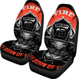 Firefighter Devil Print Universal Fit Car Seat Covers 102422