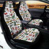 Fishing Equipment Pattern Print Universal Fit Car Seat Covers 102422