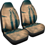 Fishing Hooks Print Universal Fit Car Seat Covers 102422