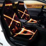 Flame Satanic Pentagram Print Universal Fit Car Seat Covers 102422