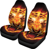 Flame Tiger Print Universal Fit Car Seat Covers 102422
