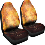 Flaming Demon Skull Print Universal Fit Car Seat Covers 102422