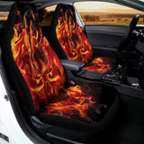 Flaming Evil Skull Print Universal Fit Car Seat Covers 102422