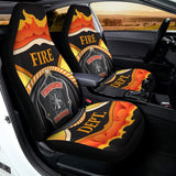 Flaming Firefighter Emblem Print Universal Fit Car Seat Covers 102422