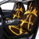 Flaming Pentagram Symbol Print Universal Fit Car Seat Covers 102422