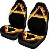 Flaming Star of David Print Universal Fit Car Seat Covers 102422