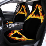 Flaming Star of David Print Universal Fit Car Seat Covers 102422