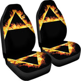 Flaming Star of David Print Universal Fit Car Seat Covers 102422