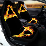 Flaming Star of David Print Universal Fit Car Seat Covers 102422