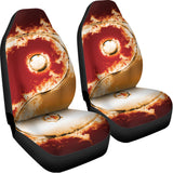 Flaming Yin Yang Print Universal Fit Car Seat Covers 102422