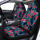 Flamingo And Hawaiian Floral Print Universal Fit Car Seat Covers 102422