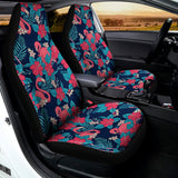 Flamingo And Hawaiian Floral Print Universal Fit Car Seat Covers 102422