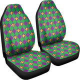 Fleur-De-Lis Mardi Gras Pattern Print Universal Fit Car Seat Covers 102422