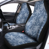 Floral Denim Jeans Pattern Print Universal Fit Car Seat Covers 102422