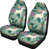Floral Unicorn Pattern Print Universal Fit Car Seat Covers 102422