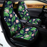 Flower And Leaf Lotus Pattern Print Universal Fit Car Seat Covers 102422