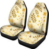 Flower Bee Pattern Print Universal Fit Car Seat Covers 102422