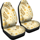 Flower Bee Pattern Print Universal Fit Car Seat Covers 102422
