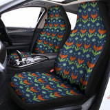 Flower Knitted Pattern Print Universal Fit Car Seat Covers 102422